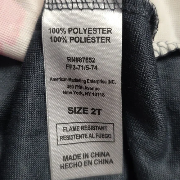 Wicked Kids Pajama‎ Set - Black, Pink & White with Matching Socks - Picture 5 of 5